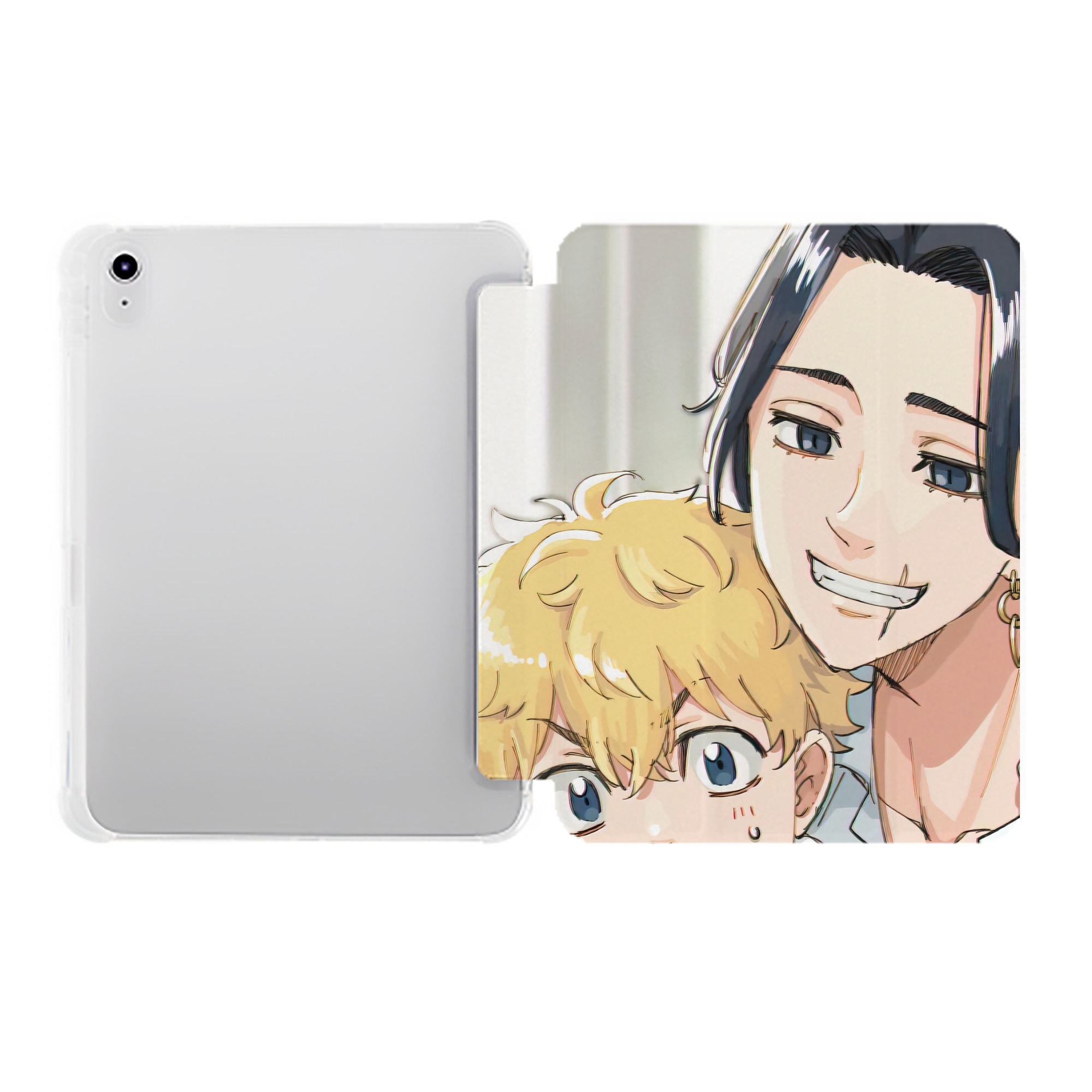 （画像用） 東京リベンジャーズ Tokyo Revengers IPad ケース ペン収納付き 三つ折りスタンド PUレザー×シリコン 対応機種9.5/10.5/10.9インチ